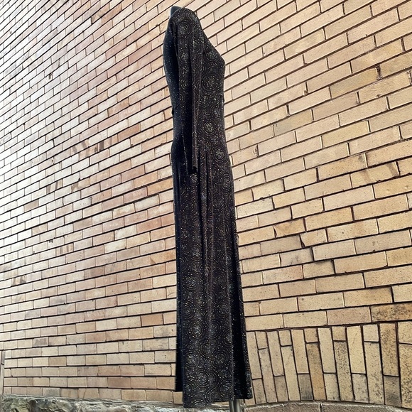 Vintage 90’s Rabbit Rabbit Rabbit metallic sparkle maxi dress Size 6 - Picture 4 of 11